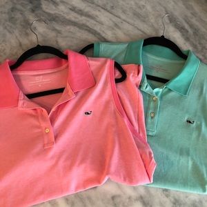 Vineyard Vines collard sleeveless tanks (2) NWT